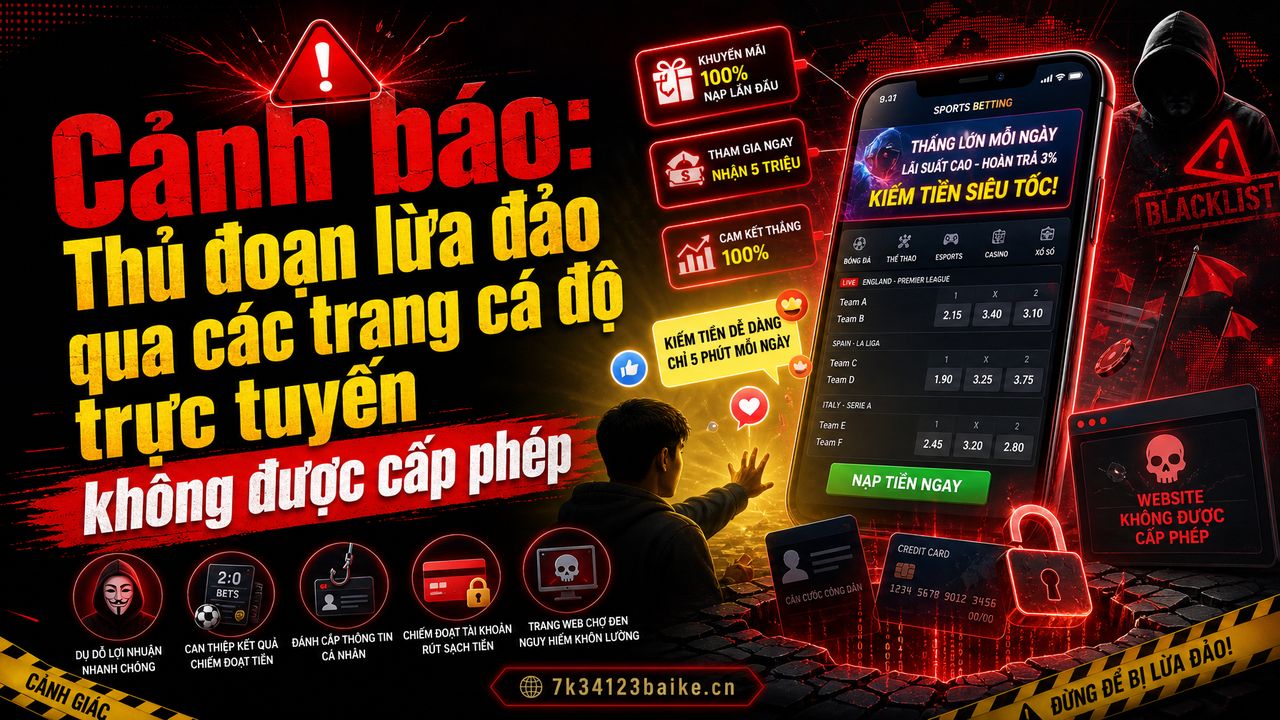 Cảnh báo: Thủ đoạn lừa đảo qua các trang cá độ trực tuyến không được cấp phép