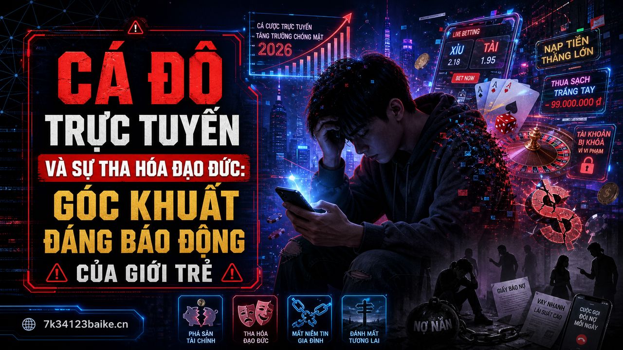 Cá độ trực tuyến và sự tha hóa đạo đức: Góc khuất đáng báo động của giới trẻ
