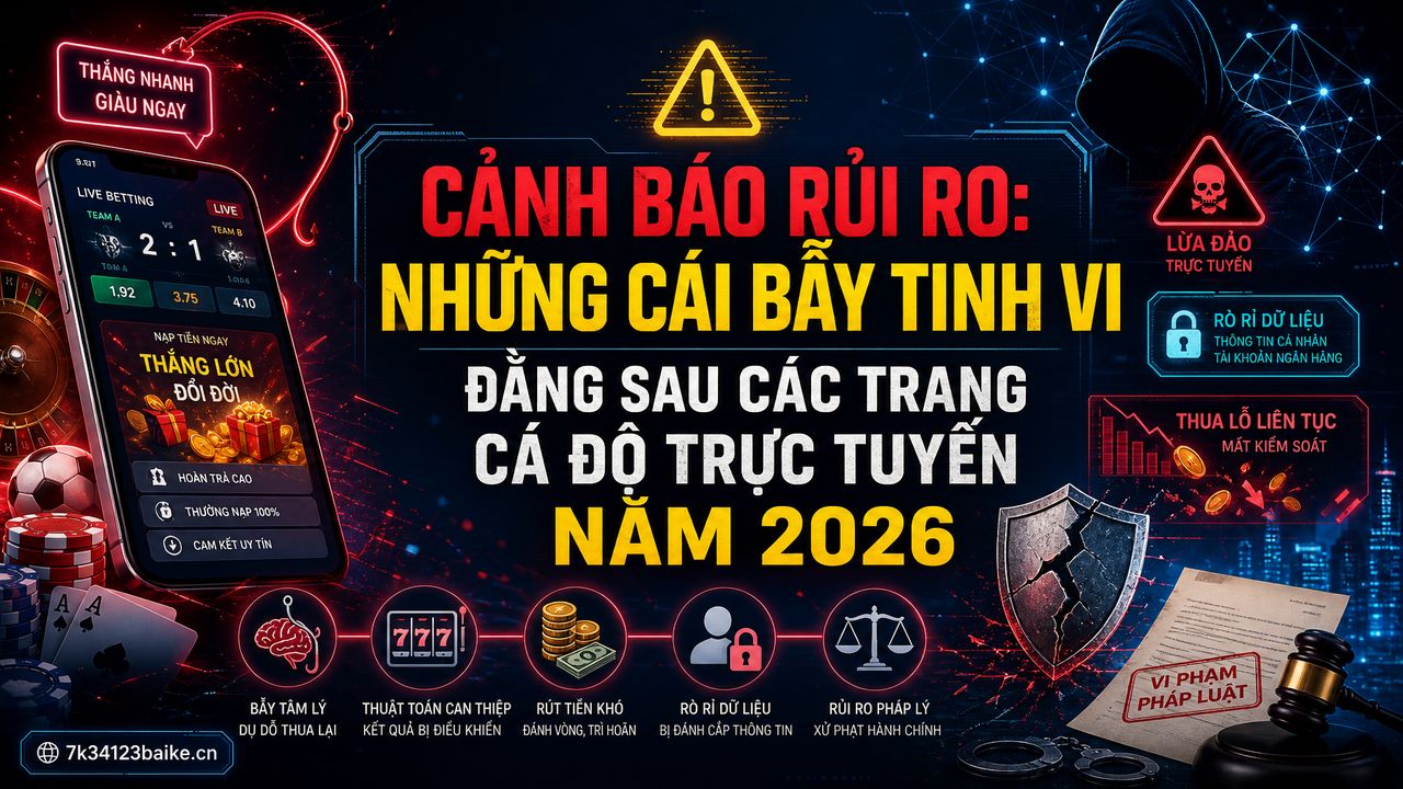 Cảnh báo rủi ro: Những cái bẫy tinh vi đằng sau các trang cá độ trực tuyến năm 2026